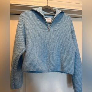 Zara girl Light Blue Cowl Neck Sweater 13/14